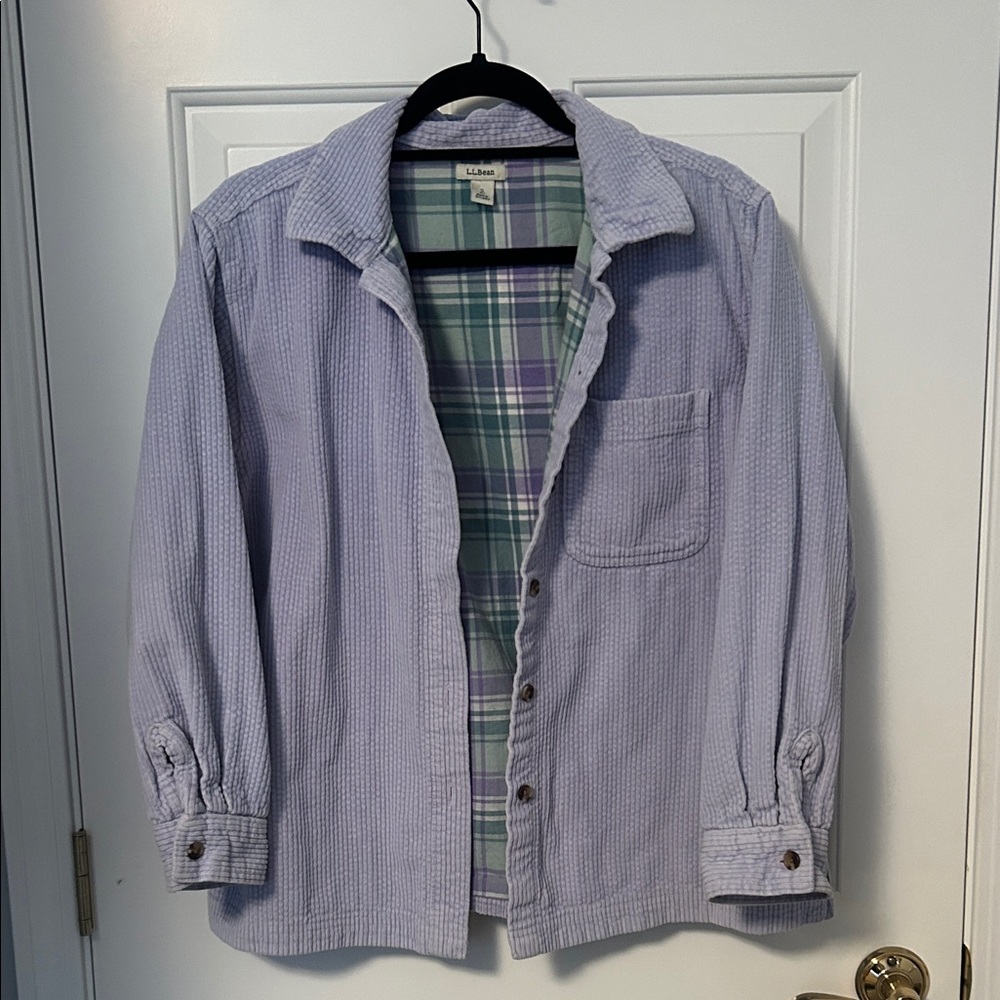 L.L. Bean Light Purple Shirt Jacket